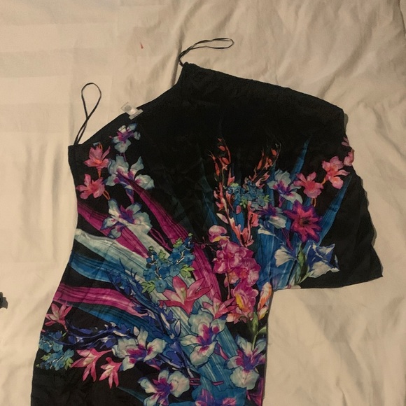 Cache Dresses & Skirts - Cache Black Midi Dress with Multicolor Floral Print